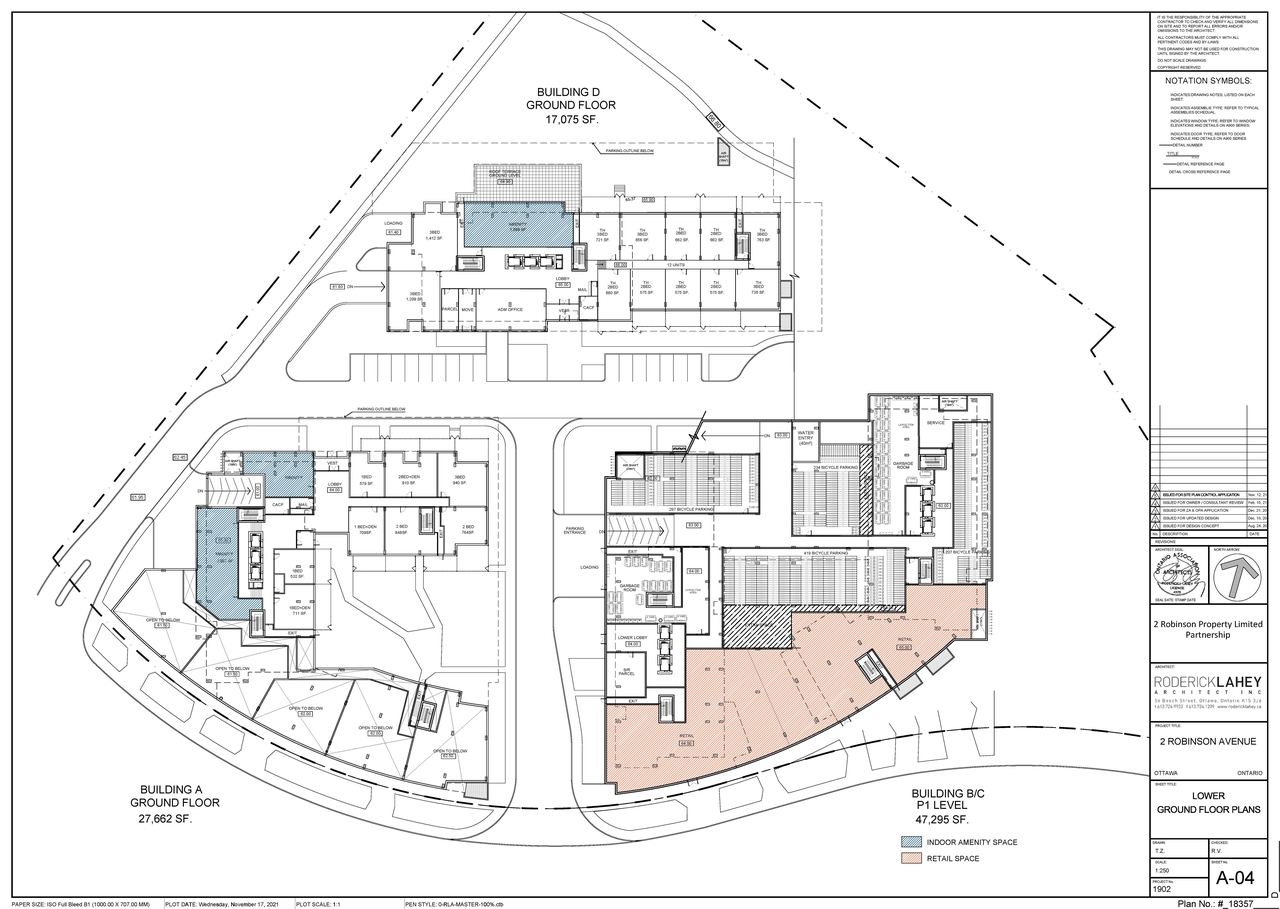 Construction site plan for project from page 4 of the file '2021-11-18 - Floor Plans - D07-12-21-0202'