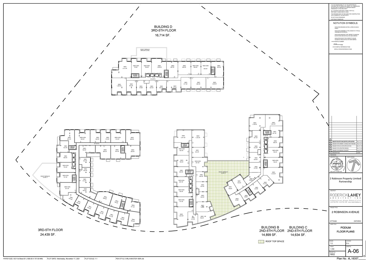 Construction site plan for project from page 6 of the file '2021-11-18 - Floor Plans - D07-12-21-0202'