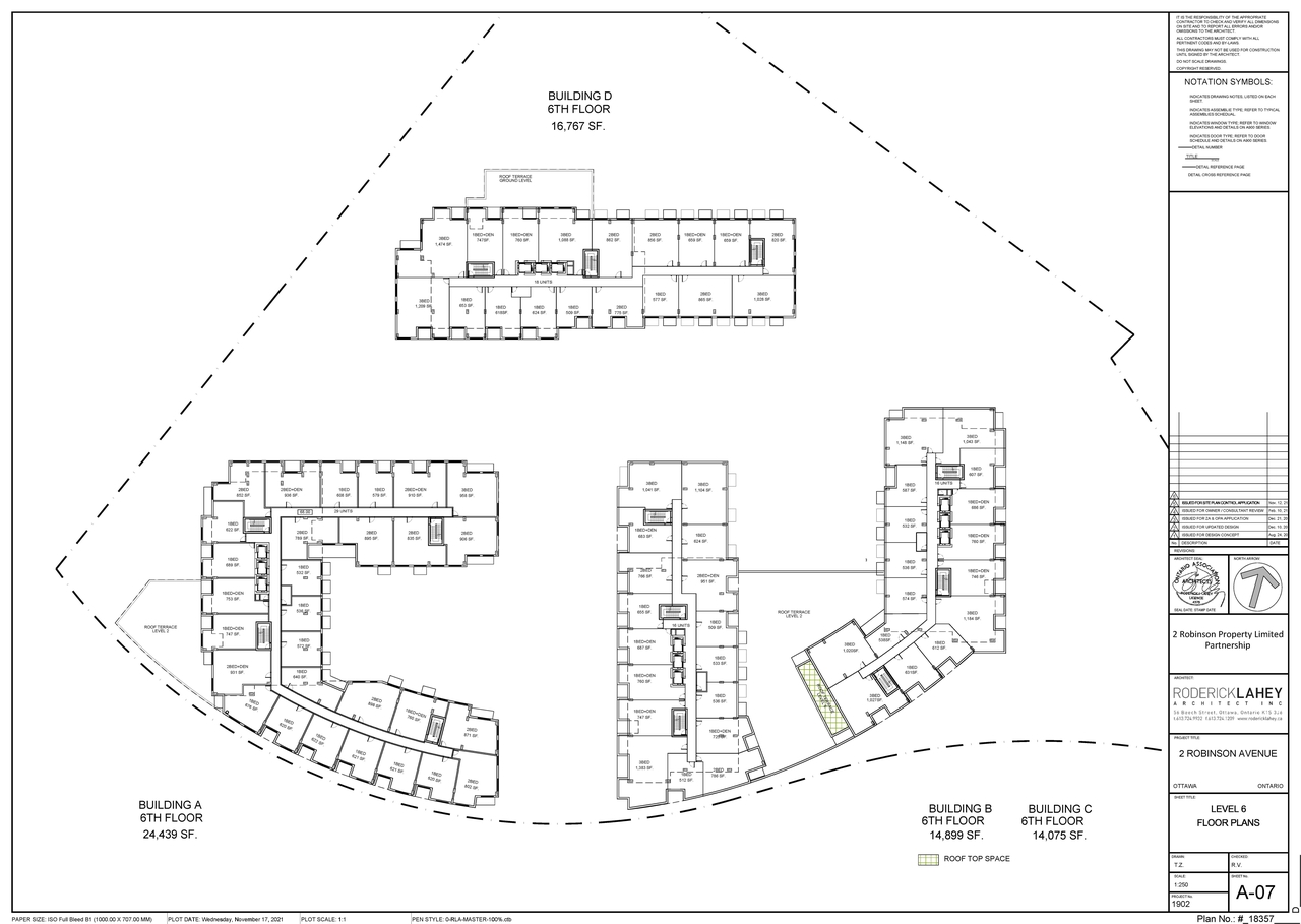 Construction site plan for project from page 7 of the file '2021-11-18 - Floor Plans - D07-12-21-0202'