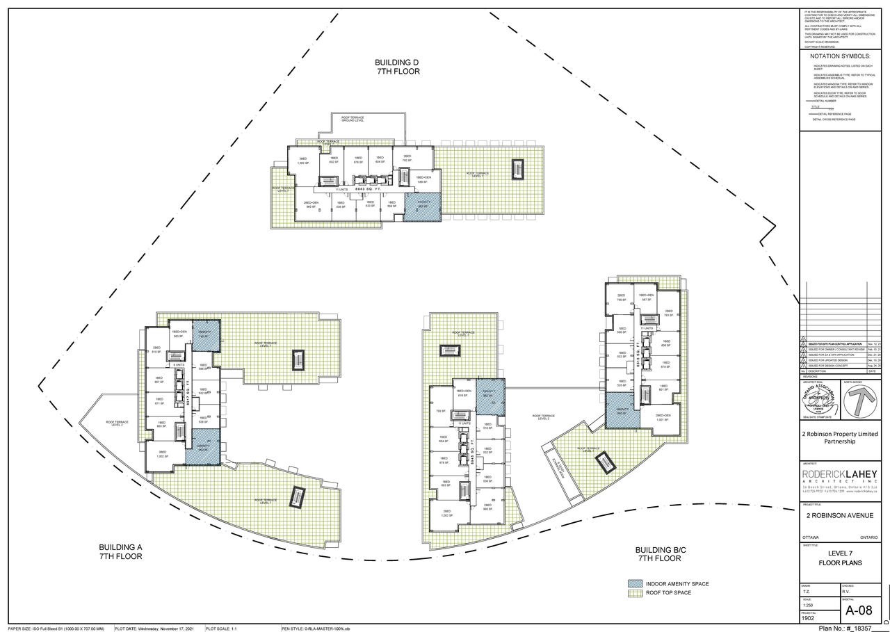 Construction site plan for project from page 8 of the file '2021-11-18 - Floor Plans - D07-12-21-0202'
