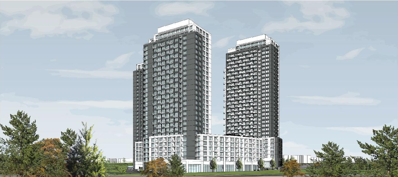 Rendering of building from page 13 of the file '2021-11-18 - Planning Rationale & Design Brief - D07-12-21-0202'