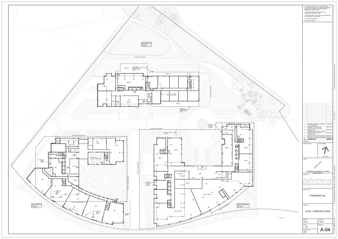 Construction site plan for project from page 4 of the file '2022-04-07 - Floor Plans - D07-12-21-0202'