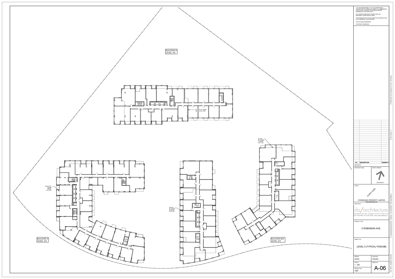 Construction site plan for project from page 6 of the file '2022-04-07 - Floor Plans - D07-12-21-0202'