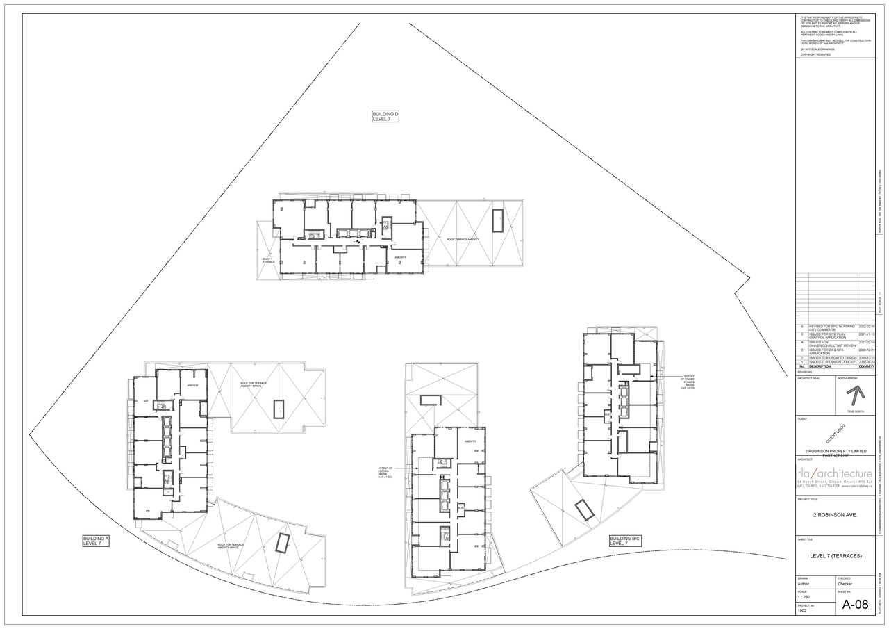 Construction site plan for project from page 8 of the file '2022-04-07 - Floor Plans - D07-12-21-0202'