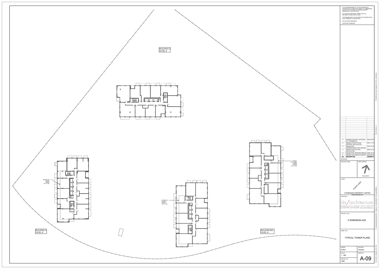 Construction site plan for project from page 9 of the file '2022-04-07 - Floor Plans - D07-12-21-0202'