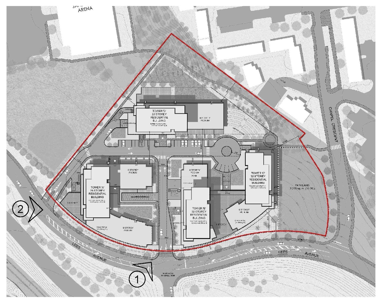 Construction site plan for project from page 1 of the file '2021-11-18 - Perspective - D07-12-21-0202'