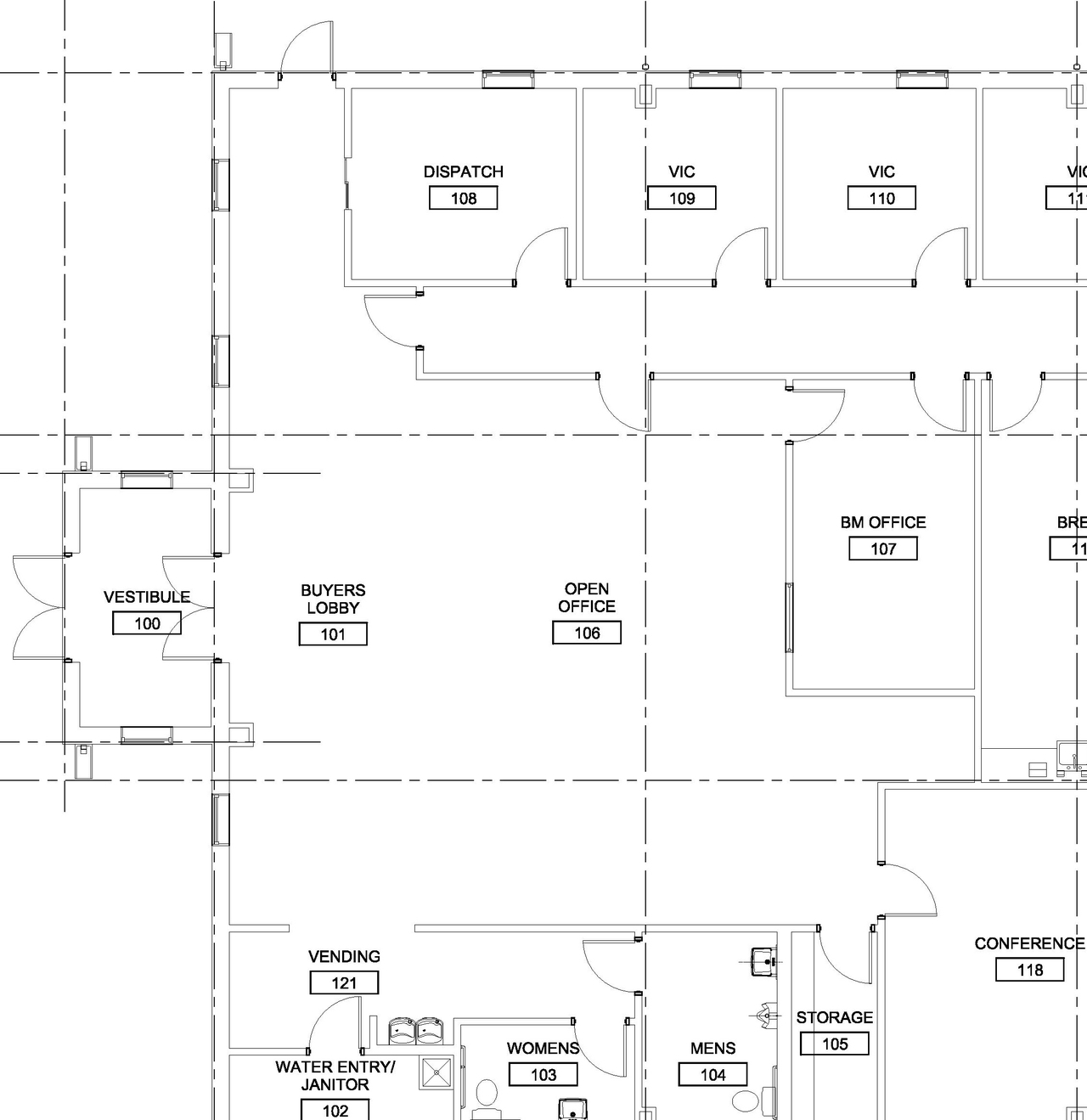 Construction site plan for project from page 1 of the file '2024-08-19 - Main Building & Shed Floor Plan and Elevations - D07-12-21-0205'