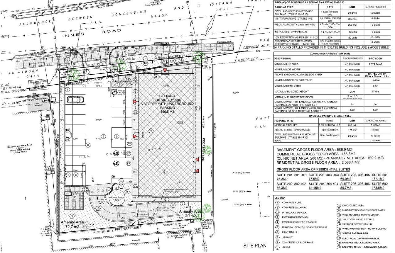 Construction site plan for project from page 17 of the file '2021-12-02 - Design Brief - D07-12-21-0209'