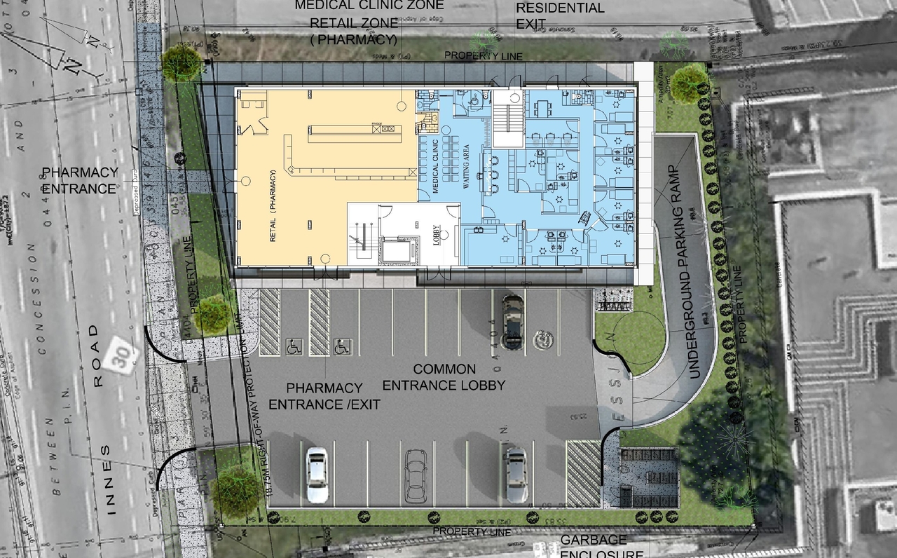 Construction site plan for project from page 19 of the file '2022-01-27 - UDRP Submission-rev3 - D07-12-21-0209'