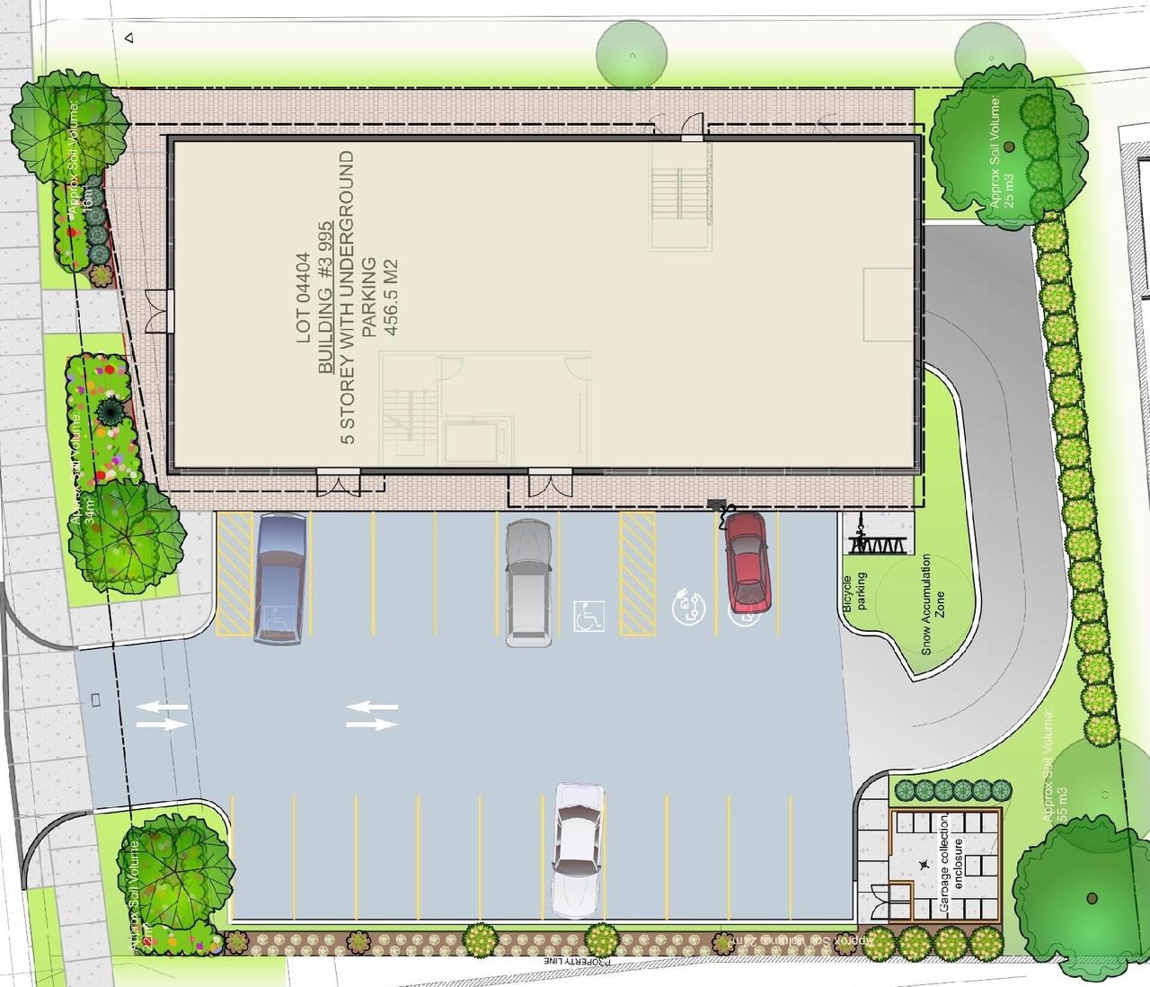 Construction site plan for project from page 24 of the file '2022-01-27 - UDRP Submission-rev3 - D07-12-21-0209'