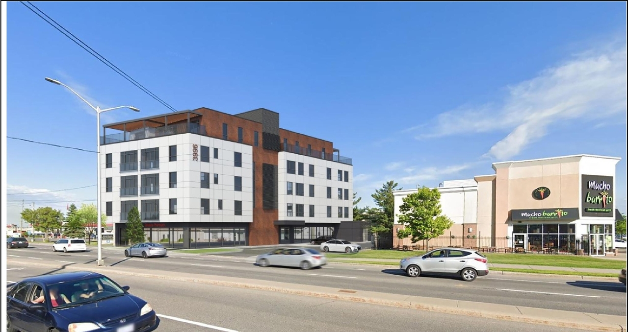 Rendering of building from page 5 of the file '2023-01-10 - Urban Design Review Panel Comments (UDRP) - D07-12-21-0209'