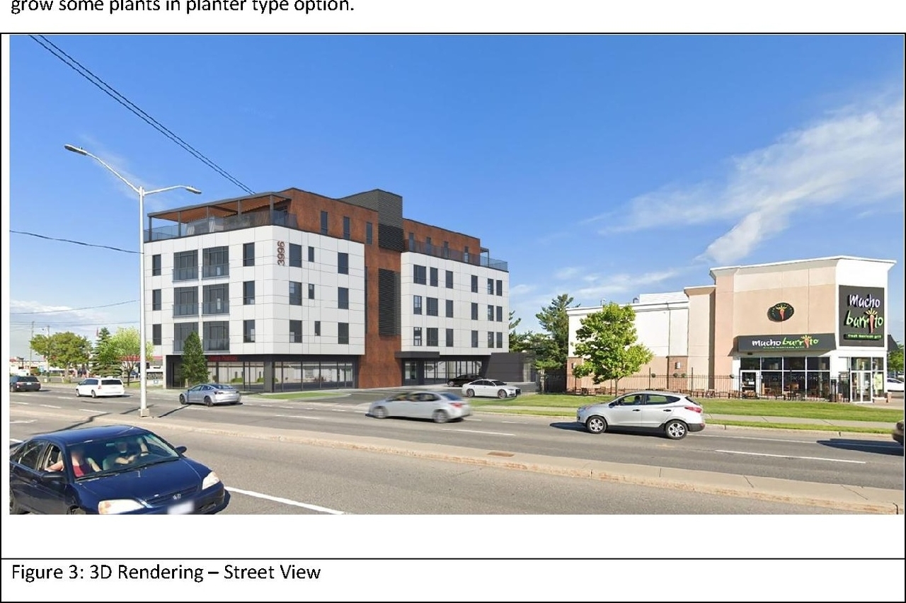 Rendering of building from page 5 of the file '2023-01-10 - Urban Design Review Panel Comments (UDRP) - D07-12-21-0209'