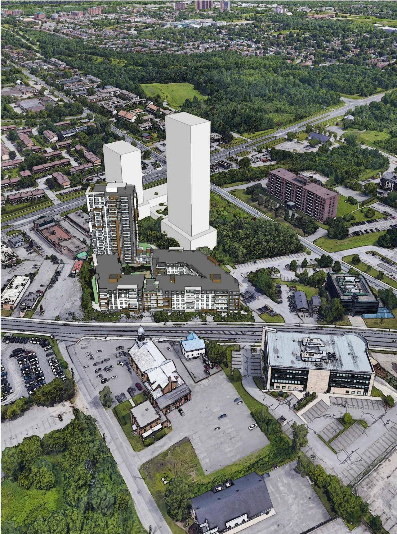 Rendering of building from page 12 of the file '2023-09-28 - Design Brief - D07-12-21-0214'