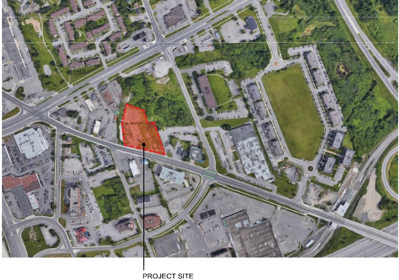 Construction site plan for project from page 2 of the file '2023-09-28 - Design Brief - D07-12-21-0214'