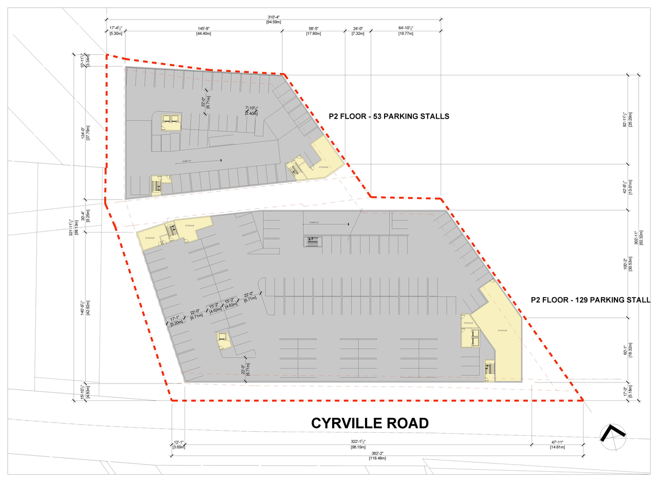 Construction site plan for project from page 1 of the file '2021-11-26 - Floor Plans - D07-12-21-0214'