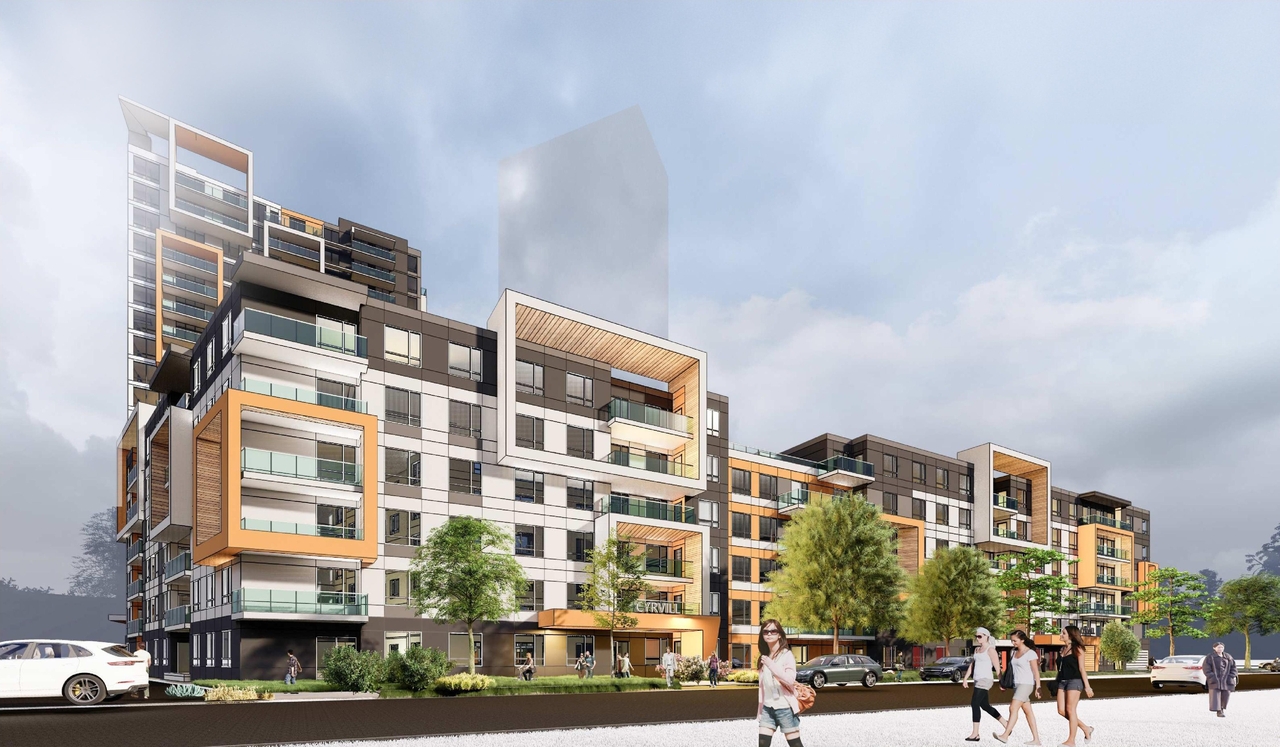 Rendering of building from page 14 of the file '2023-03-23 - Design Brief - D07-12-21-0214'