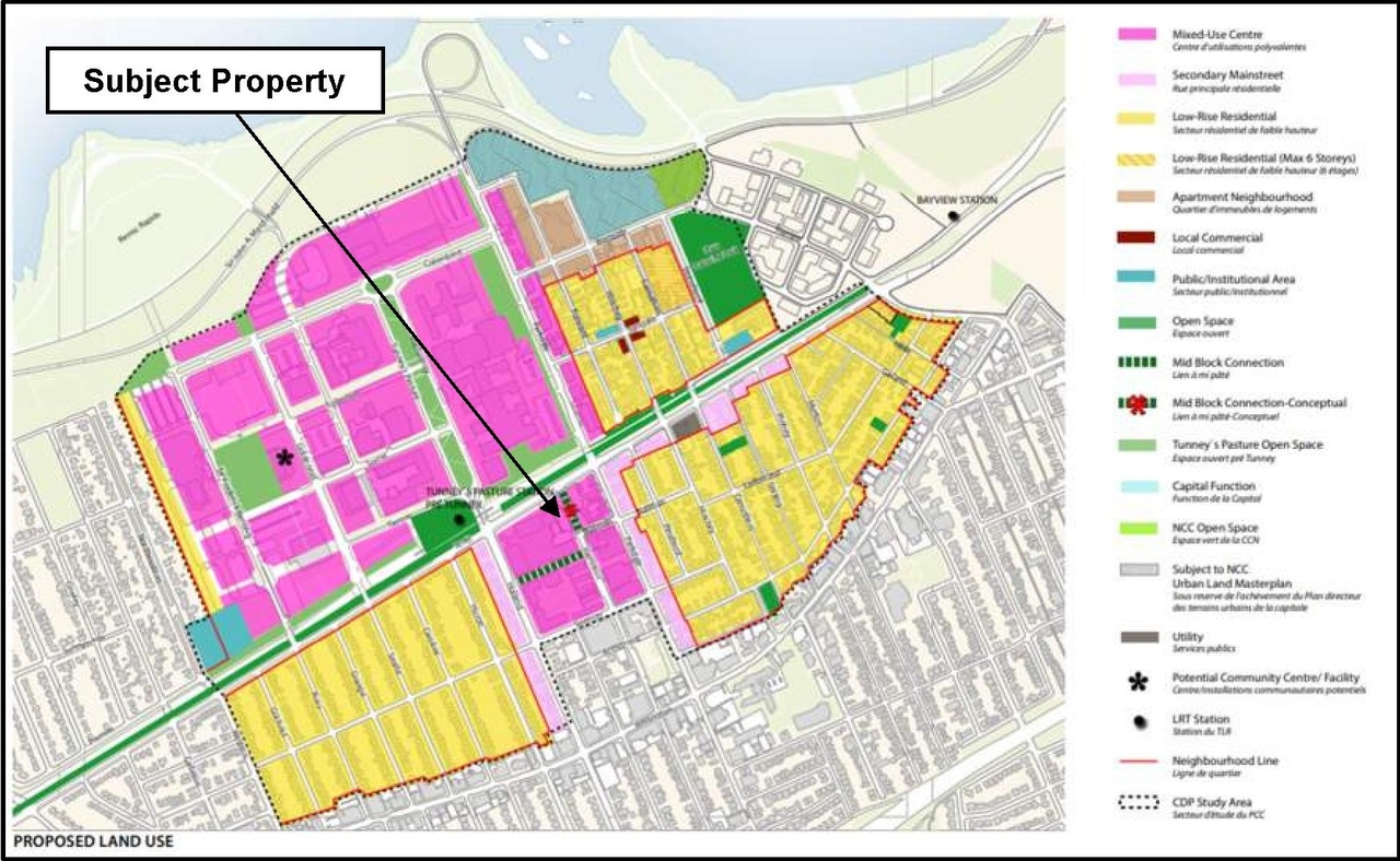 Construction site plan for project from page 20 of the file '2022-10-03 - Urban Design Brief - D07-12-21-0216'