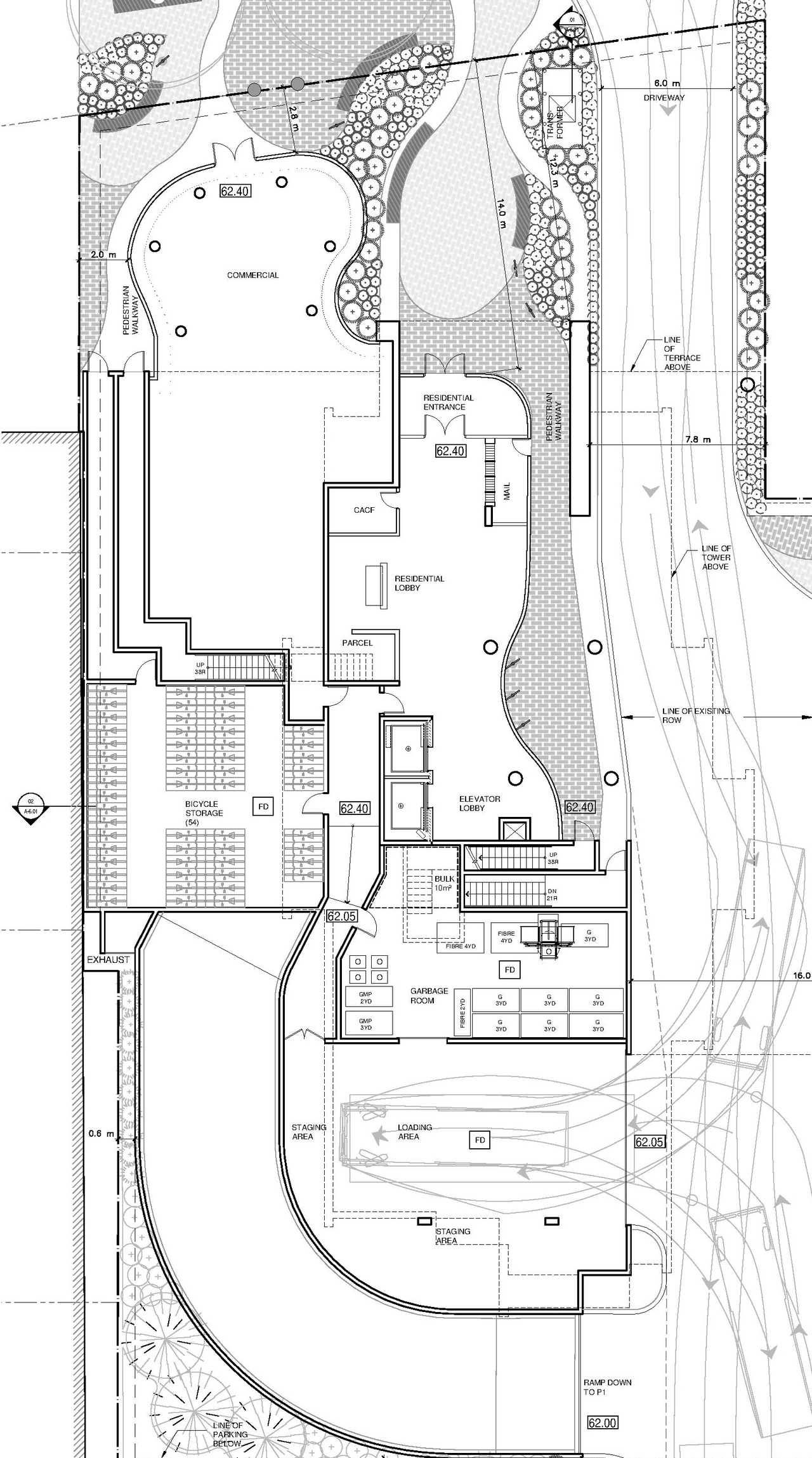 Construction site plan for project from page 32 of the file '2022-10-03 - Urban Design Brief - D07-12-21-0216'
