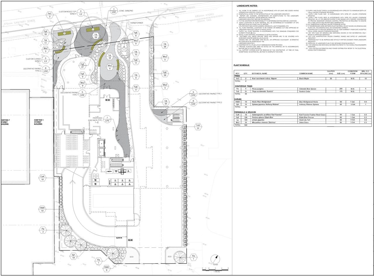 Construction site plan for project from page 37 of the file '2022-10-03 - Urban Design Brief - D07-12-21-0216'