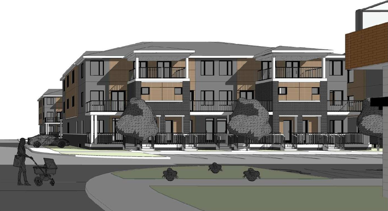 Rendering of building from page 18 of the file '2021-12-24 - Planning Rationale and Design Brief - D07-12-21-0224'