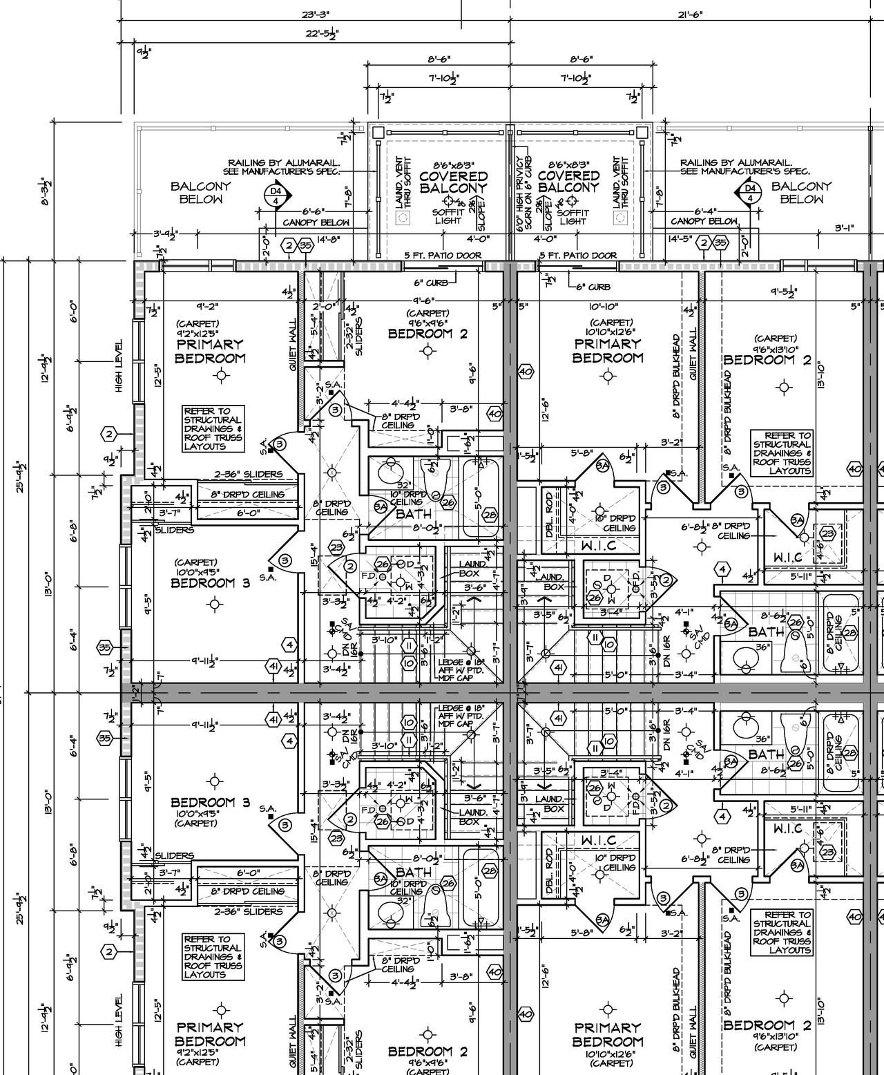 Construction site plan for project from page 4 of the file '2021-12-24 - Floor Plans (Residential Blocks 1 through 12) - D07-12-21-0224'