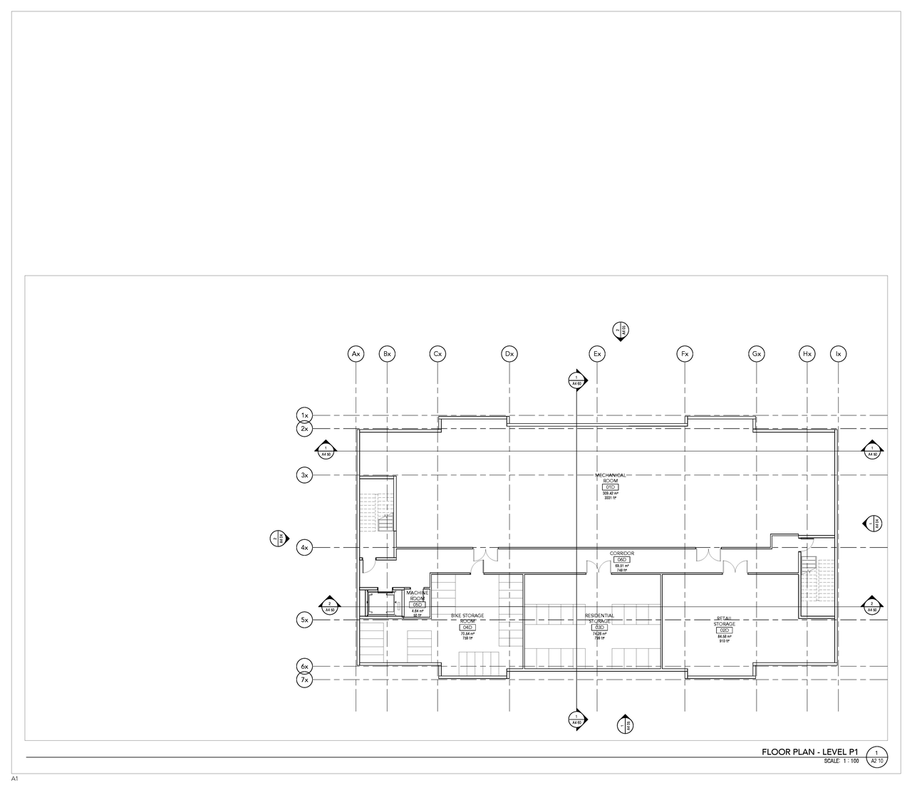 Floor plan for project from page 12 of the file '2021-12-24 - Floor Plans and Elevations (Commercial Blocks A through D) - D07-12-21-0224'
