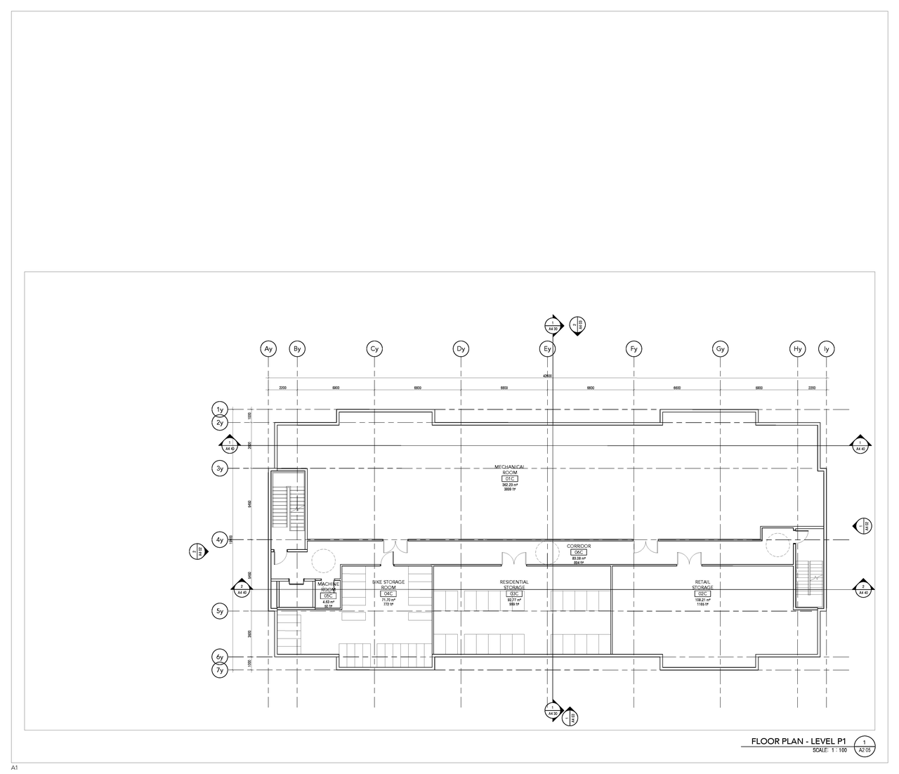 Floor plan for project from page 7 of the file '2021-12-24 - Floor Plans and Elevations (Commercial Blocks A through D) - D07-12-21-0224'