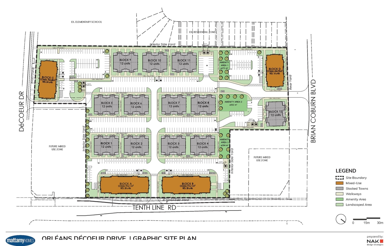Construction site plan for project from page 1 of the file '2021-12-24 - Graphic Site Plan and Renderings - D07-12-21-0224'