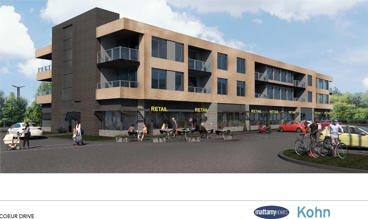 Rendering of building from page 3 of the file '2021-12-24 - Graphic Site Plan and Renderings - D07-12-21-0224'