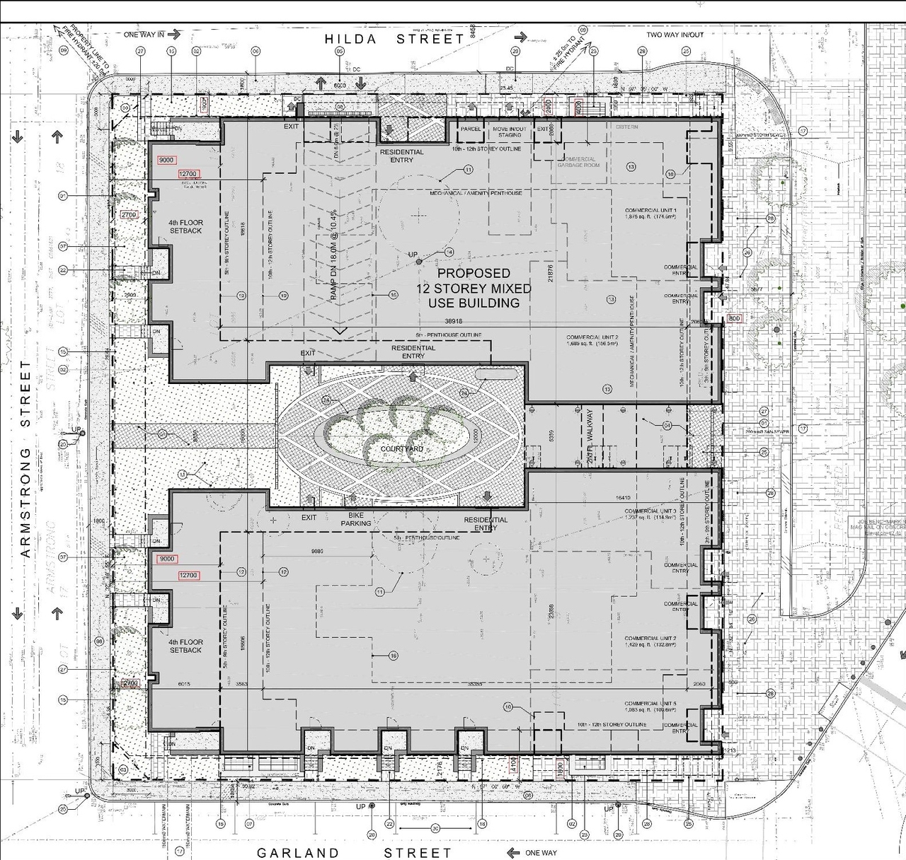 Construction site plan for project from page 15 of the file '2022-12-17 - Design Brief - D07-12-21-0228'