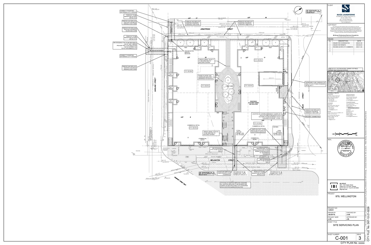 Construction site plan for project from page 32 of the file '2022-12-17 - Design Brief - D07-12-21-0228'