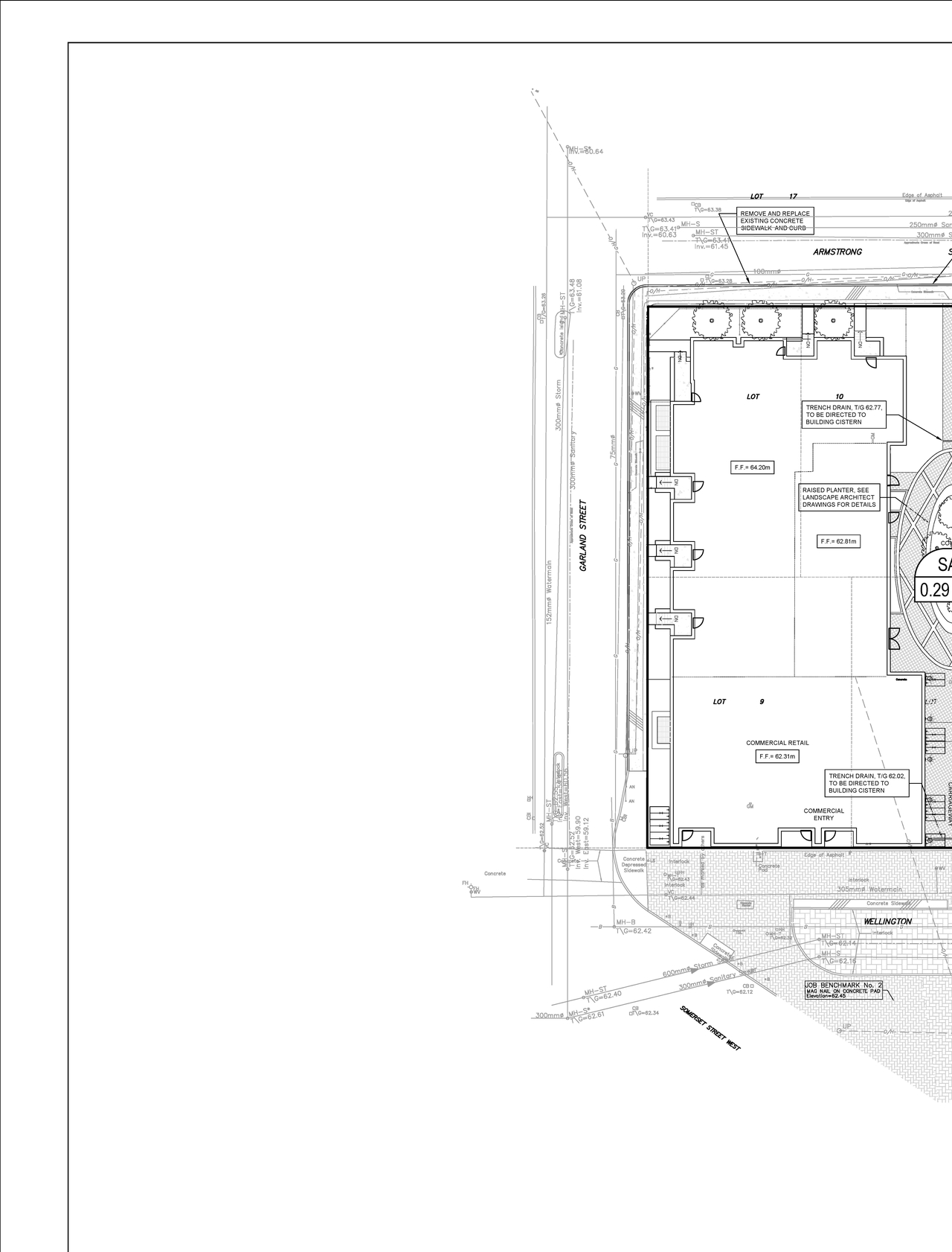 Construction site plan for project from page 36 of the file '2022-12-17 - Design Brief - D07-12-21-0228'