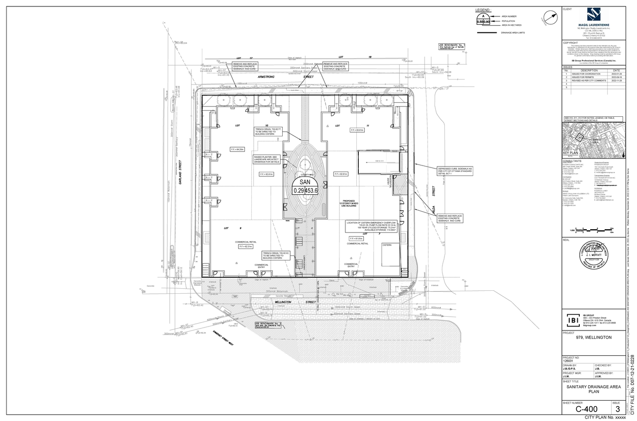 Construction site plan for project from page 36 of the file '2022-12-17 - Design Brief - D07-12-21-0228'