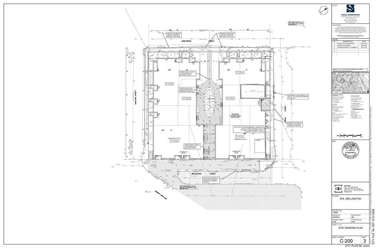 Construction site plan for project from page 40 of the file '2022-12-17 - Design Brief - D07-12-21-0228'