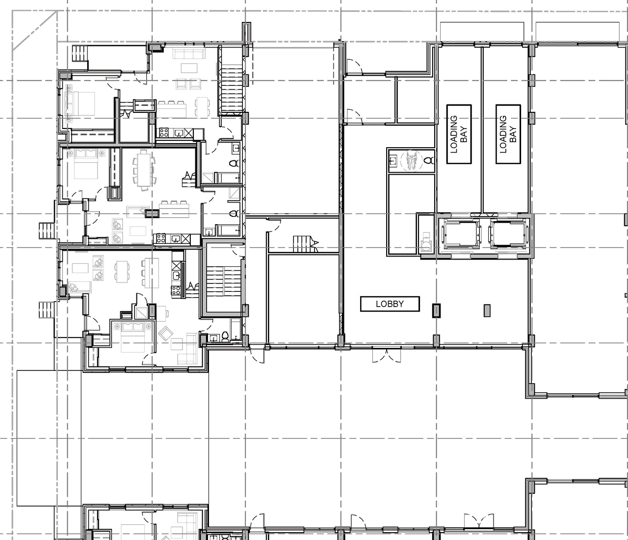 Construction site plan for project from page 1 of the file '2022-03-28 - Floor Plans - D07-12-21-0228'