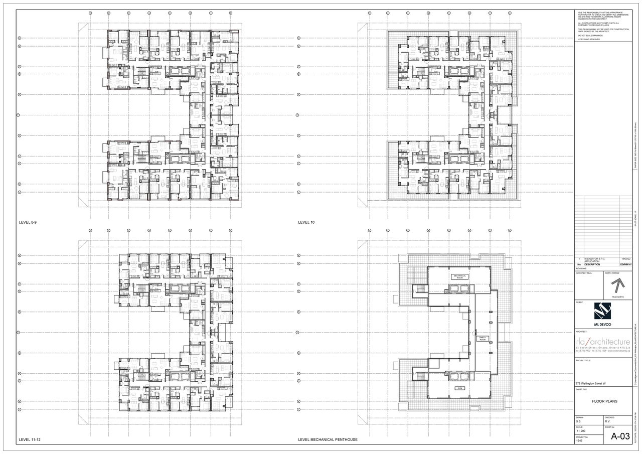 Construction site plan for project from page 3 of the file '2022-03-28 - Floor Plans - D07-12-21-0228'