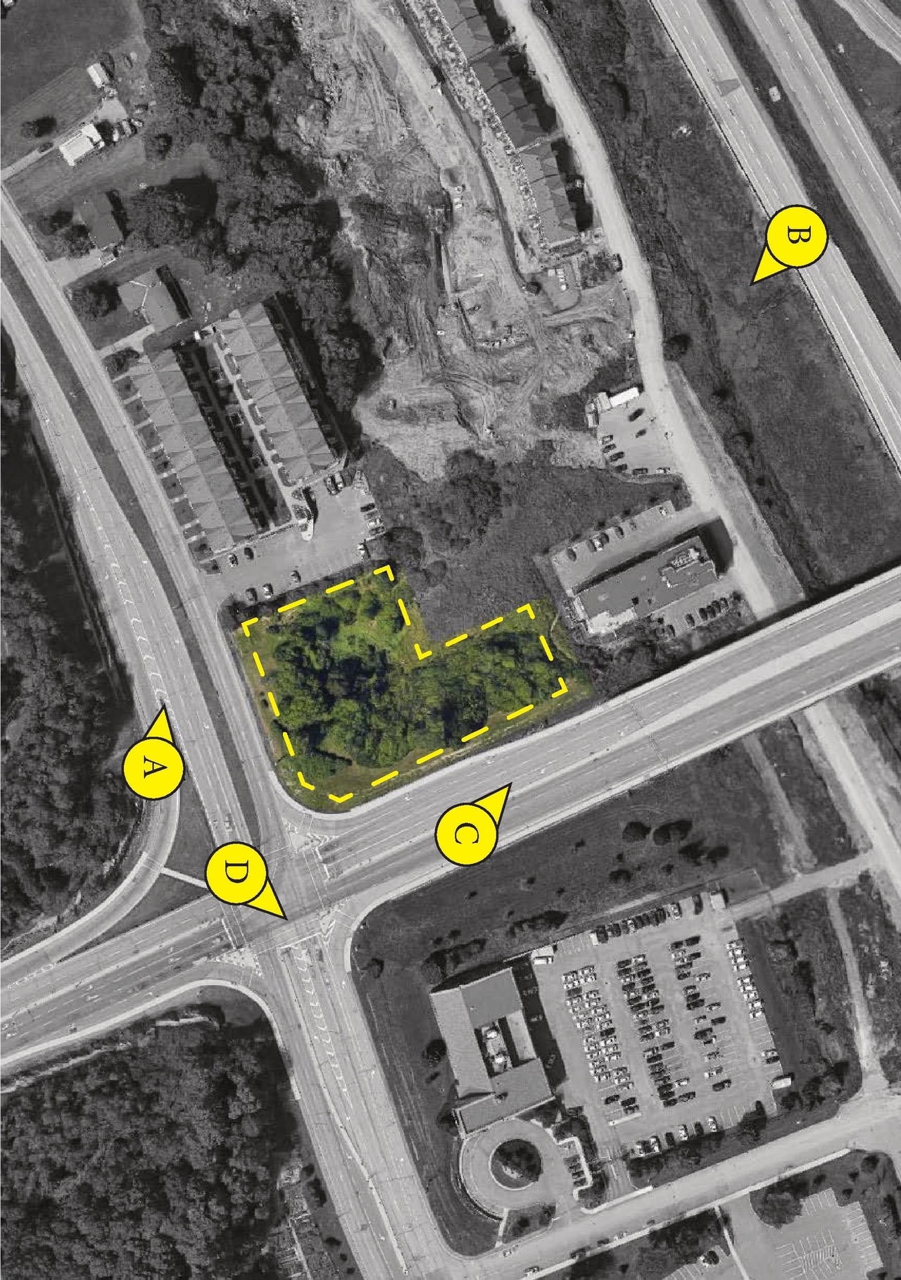 Construction site plan for project from page 10 of the file '2022-05-17 - Architectural Design Brief - D07-12-21-0229'