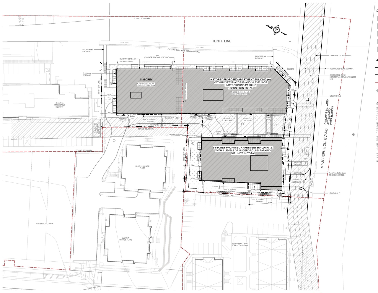 Construction site plan for project from page 24 of the file '2022-05-17 - Architectural Design Brief - D07-12-21-0229'