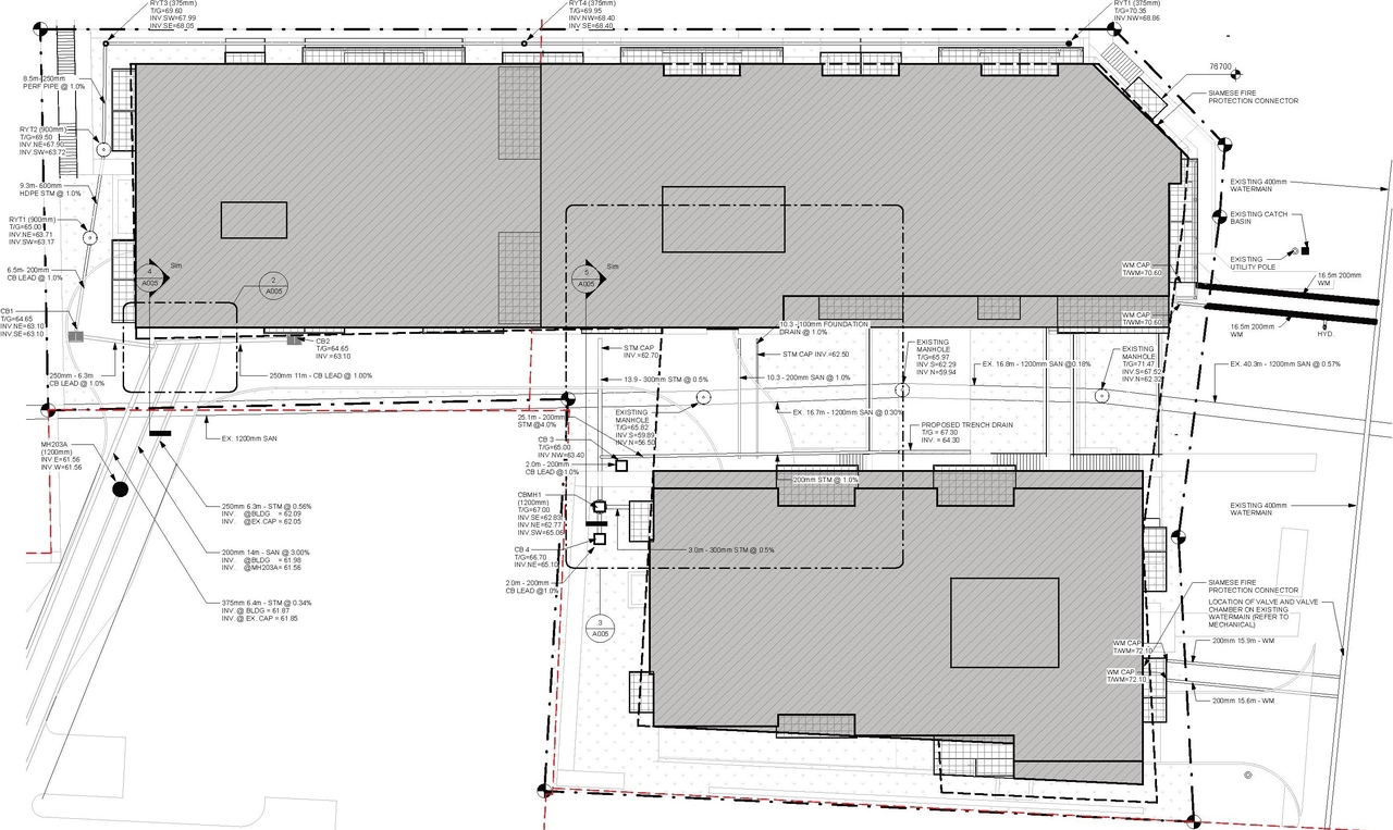 Construction site plan for project from page 25 of the file '2022-05-17 - Architectural Design Brief - D07-12-21-0229'
