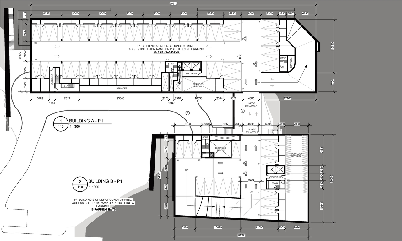 Construction site plan for project from page 28 of the file '2022-05-17 - Architectural Design Brief - D07-12-21-0229'
