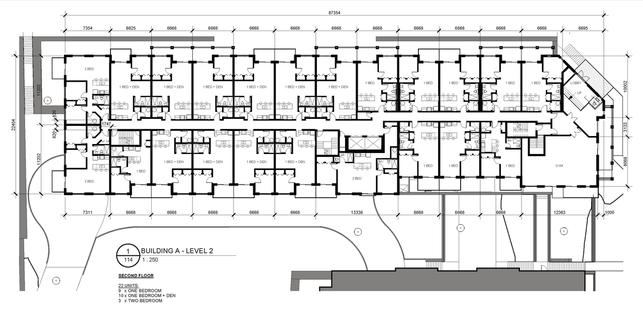 Floor plan for project from page 31 of the file '2022-05-17 - Architectural Design Brief - D07-12-21-0229'