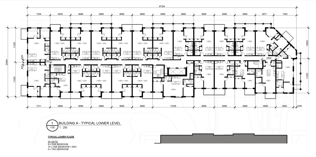Floor plan for project from page 32 of the file '2022-05-17 - Architectural Design Brief - D07-12-21-0229'
