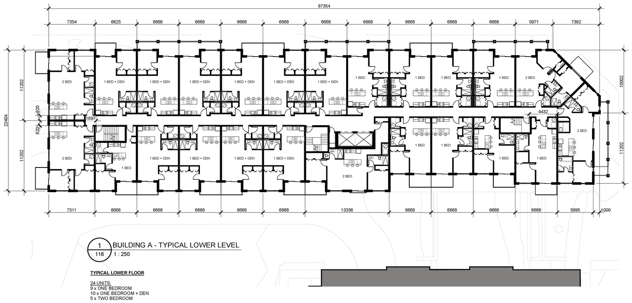 Floor plan for project from page 32 of the file '2022-05-17 - Architectural Design Brief - D07-12-21-0229'