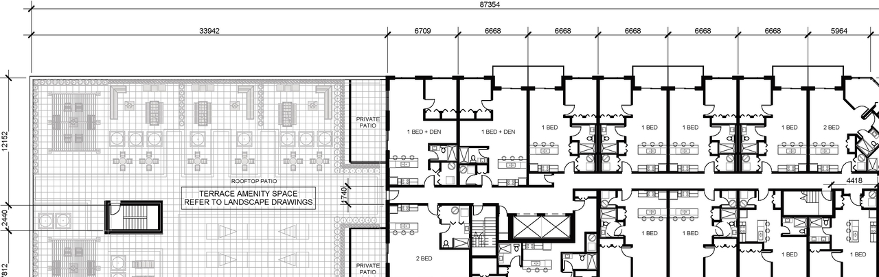 Floor plan for project from page 33 of the file '2022-05-17 - Architectural Design Brief - D07-12-21-0229'