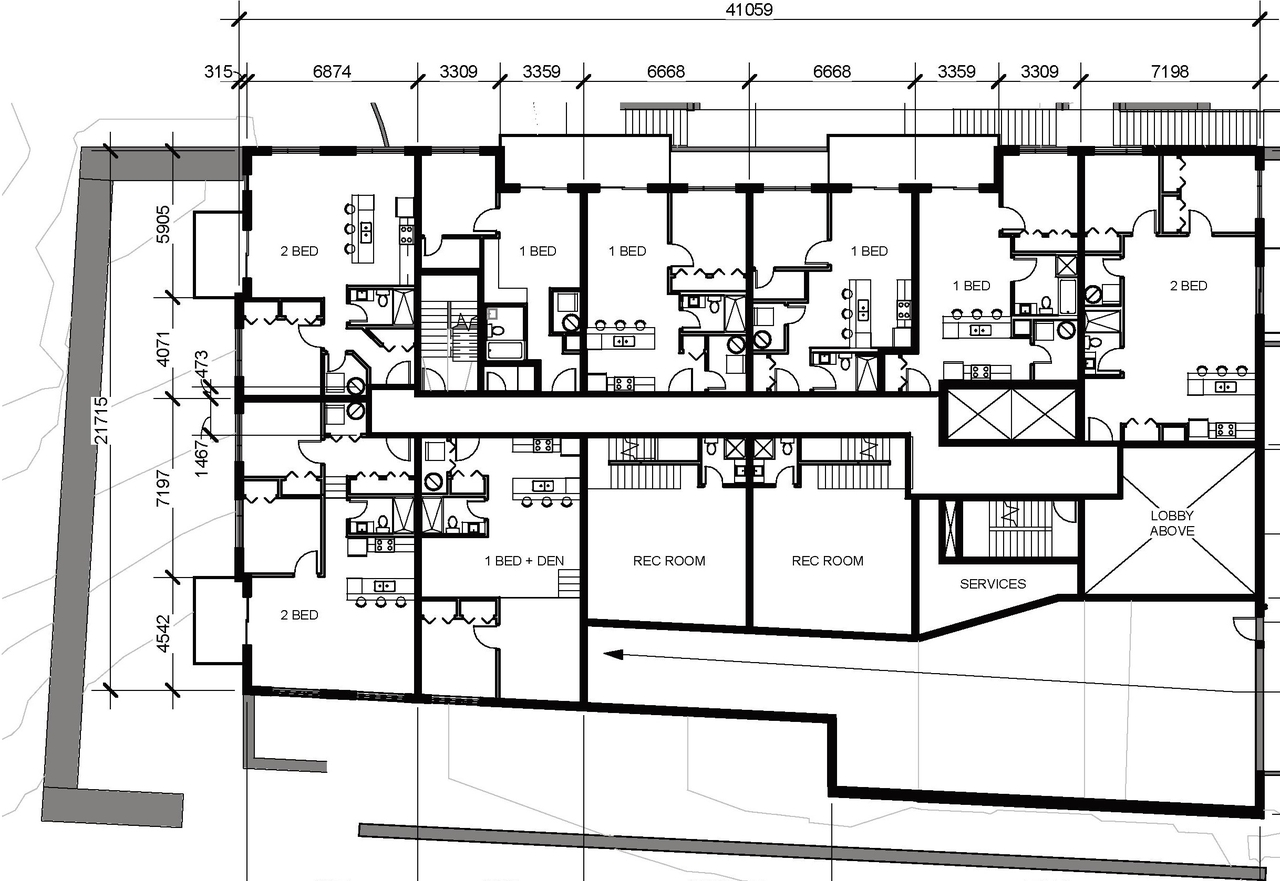 Floor plan for project from page 35 of the file '2022-05-17 - Architectural Design Brief - D07-12-21-0229'