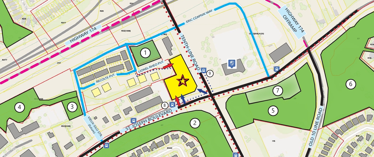 Construction site plan for project from page 8 of the file '2022-05-17 - Architectural Design Brief - D07-12-21-0229'