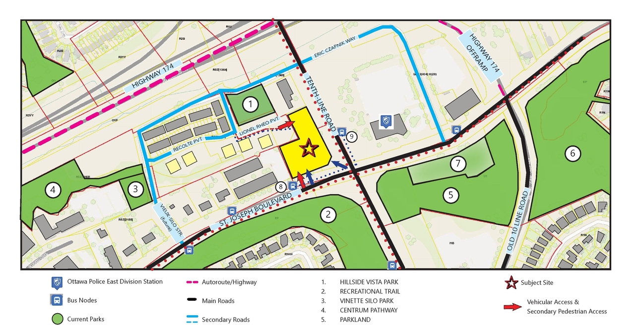 Construction site plan for project from page 8 of the file '2022-05-17 - Architectural Design Brief - D07-12-21-0229'