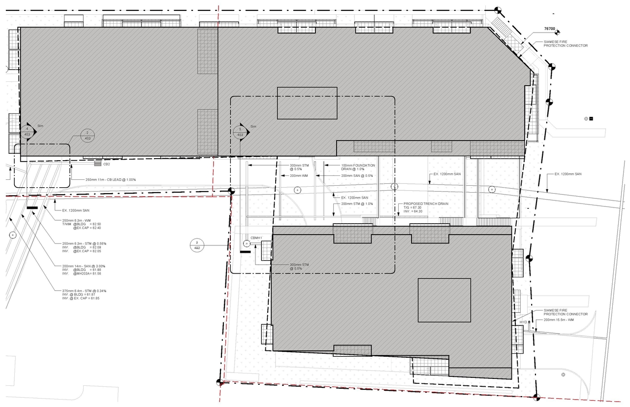 Construction site plan for project from page 25 of the file '2021-12-29 - Architectural Design Brief - D07-12-21-0229'