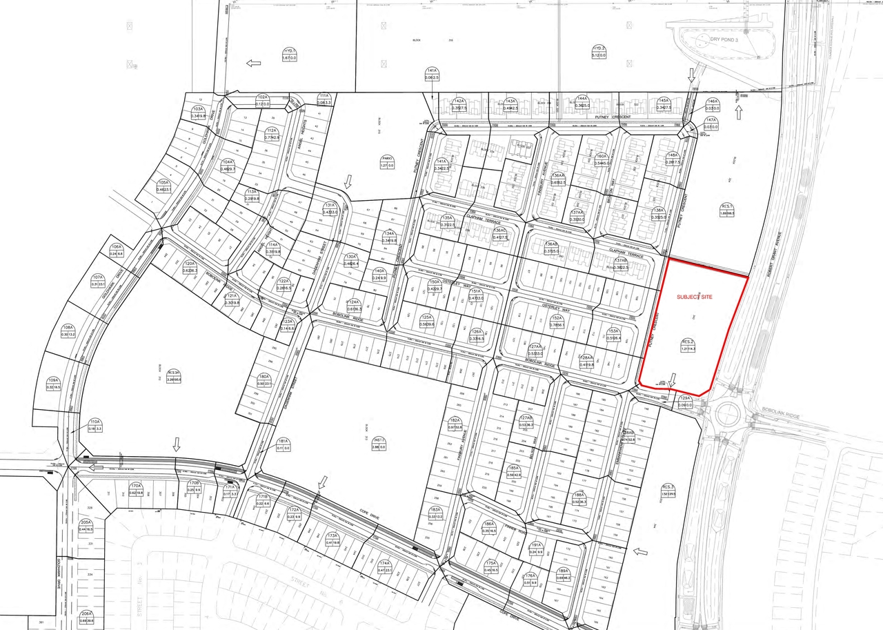 Construction site plan for project from page 76 of the file '2022-01-19 - Design Brief - D07-12-21-0230'