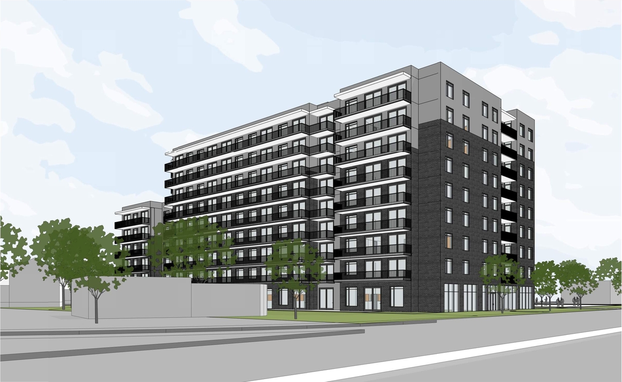 Rendering of building from page 6 of the file '2022-02-03 - Elevations & Perspective - D07-12-21-0233'